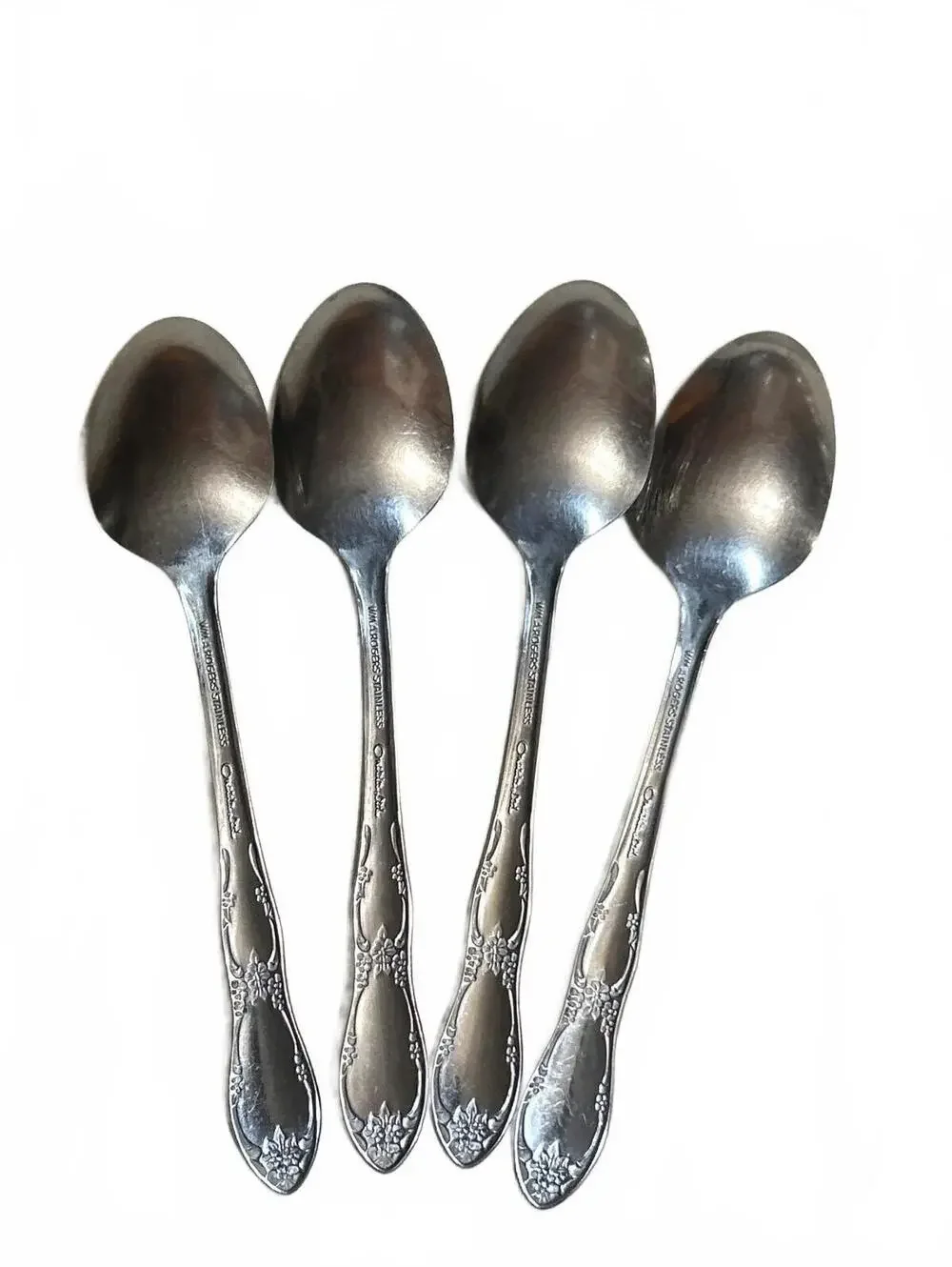 Set of 4 Vintage Stainless Steel Oneida Fenway (Daydream) Spoons